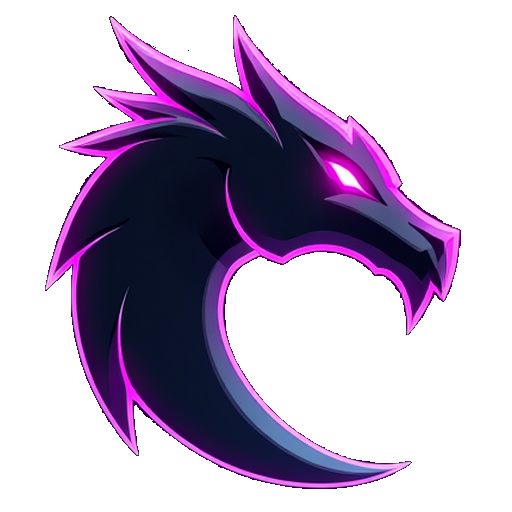 Neon violet dragon crest